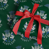 Scotland Thistle Floral Emblem Wrapping Paper Roll Stylized Gothic Heraldry Scottish Heritage Pride