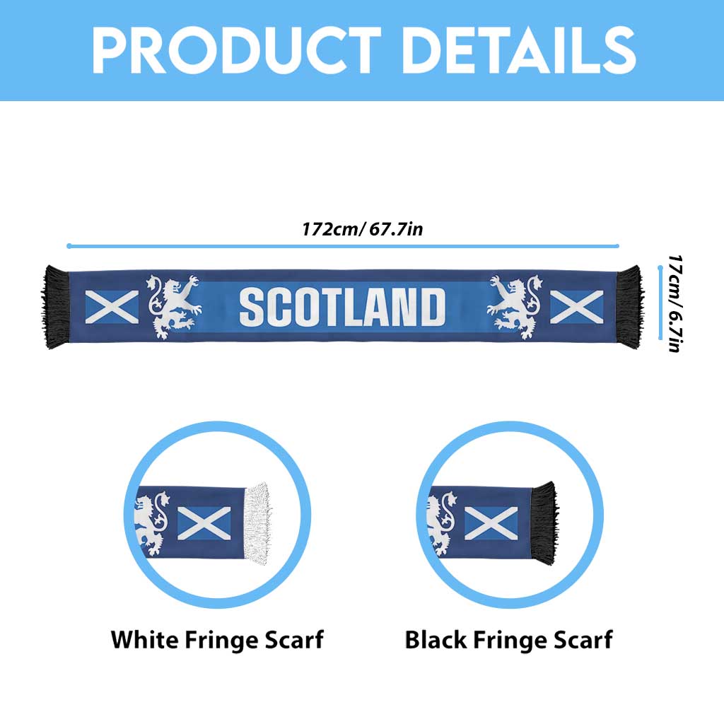 Scotland World Football 2026 Soccer Scarf National Pride Never Stops