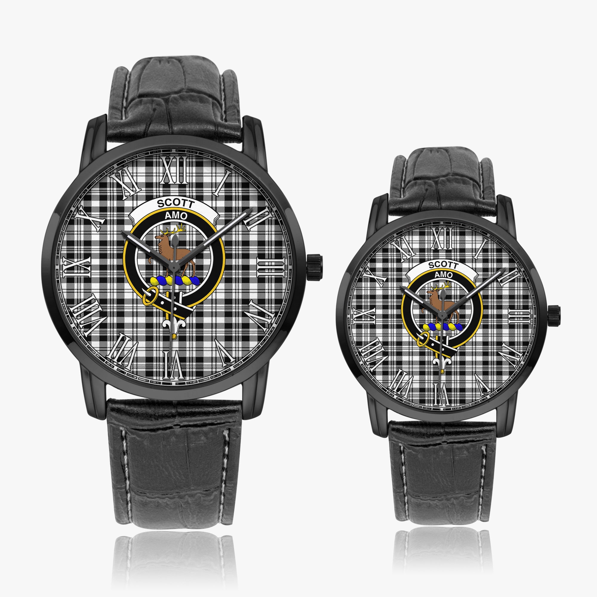scott-black-white-family-crest-quartz-watch-with-leather-strap-tartan-instafamous-quartz-leather-strap-watch