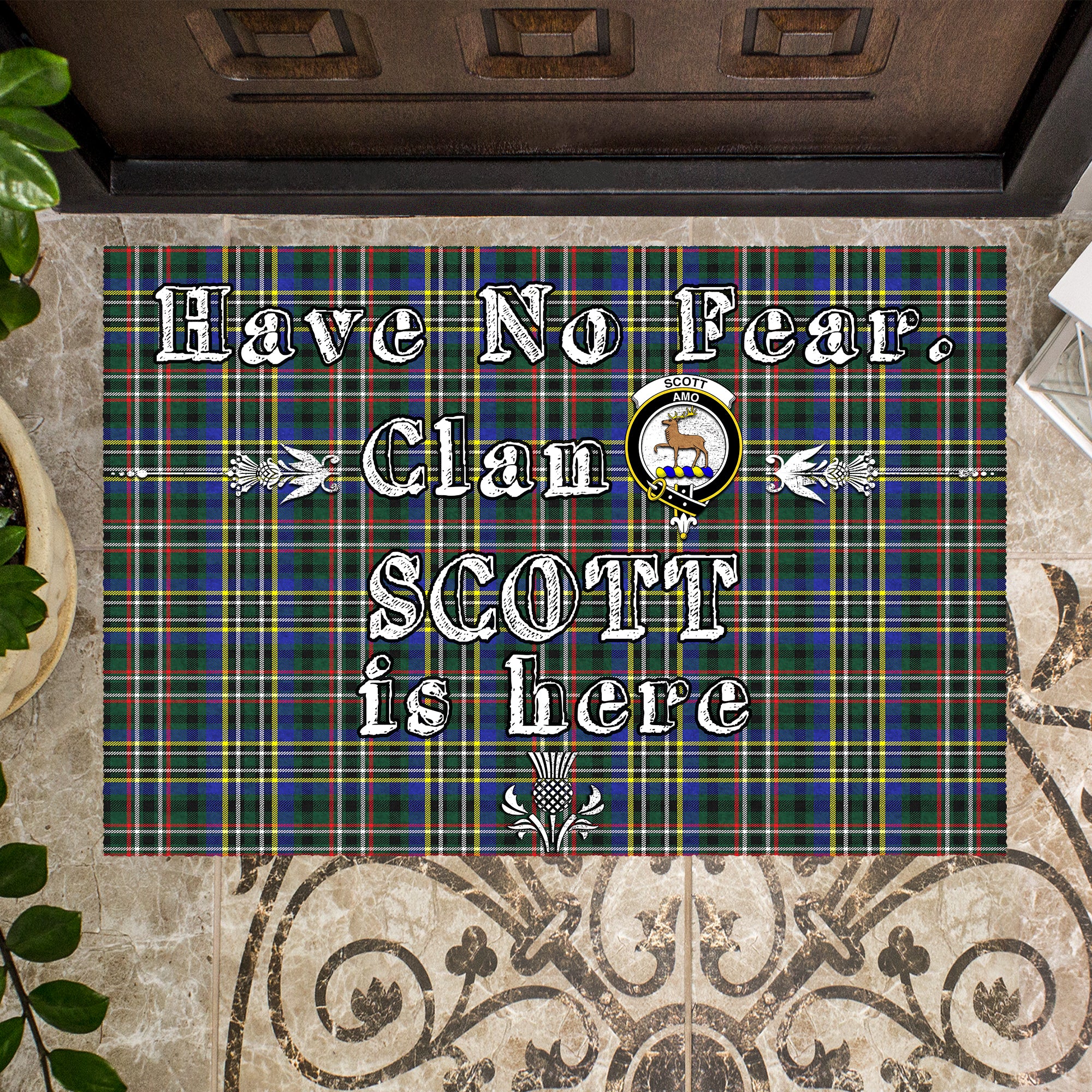 scott-green-modern-clan-tartan-door-mat-family-crest-have-no-fear-tartan-door-mat