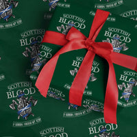 Scottish Blood Running Through My Veins Wrapping Paper Roll Viking Axe and Sword Heritage - Wonder Print Shop
