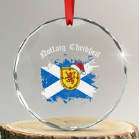 Scottish Christmas Crystal Glass Ornament Nollaig Chridheil Gaelic Xmas Scotland Lion Rampant - Wonder Print Shop