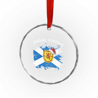 Scottish Christmas Crystal Glass Ornament Nollaig Chridheil Gaelic Xmas Scotland Lion Rampant - Wonder Print Shop