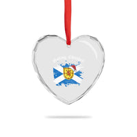 Scottish Christmas Heart Crystal Glass Ornament Nollaig Chridheil Gaelic Xmas Scotland Lion Rampant - Wonder Print Shop
