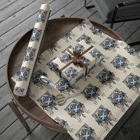 Scottish Heritage Crest Gothic Wrapping Paper Roll Medieval Flag and Sword Celtic Pride - Wonder Print Shop