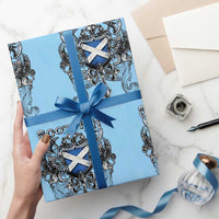Scottish Heritage Crest Gothic Wrapping Paper Roll Medieval Flag and Sword Celtic Pride - Wonder Print Shop