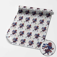 Scottish Lion Football Wrapping Paper Roll Brave Lion in Kilt with Flag Cape Pride - Wonder Print Shop