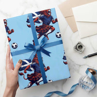Scottish Lion Football Wrapping Paper Roll Brave Lion in Kilt with Flag Cape Pride - Wonder Print Shop