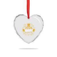 Scottish New Year 2026 Heart Crystal Glass Ornament Happy Hogmanay NYE Party - Wonder Print Shop
