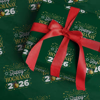 Scottish New Year 2026 Wrapping Paper Roll Happy Hogmanay NYE Party Faux Glitter Effect Printed - Wonder Print Shop