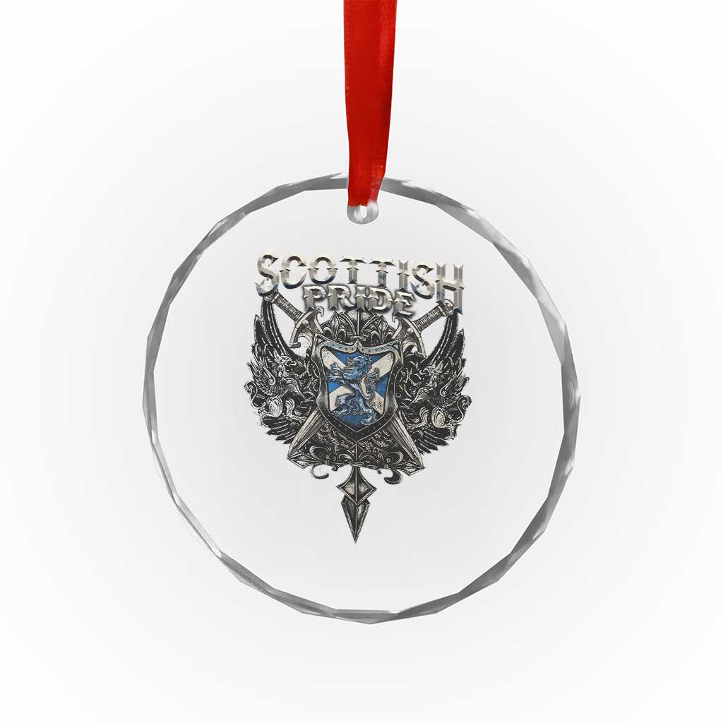Scottish Pride Celtic Scotland Lion Rampant Crystal Glass Ornament - Wonder Print Shop