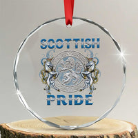 Scottish Pride Crystal Glass Ornament Lion Rampant Unicorns Scottish Flag - Wonder Print Shop