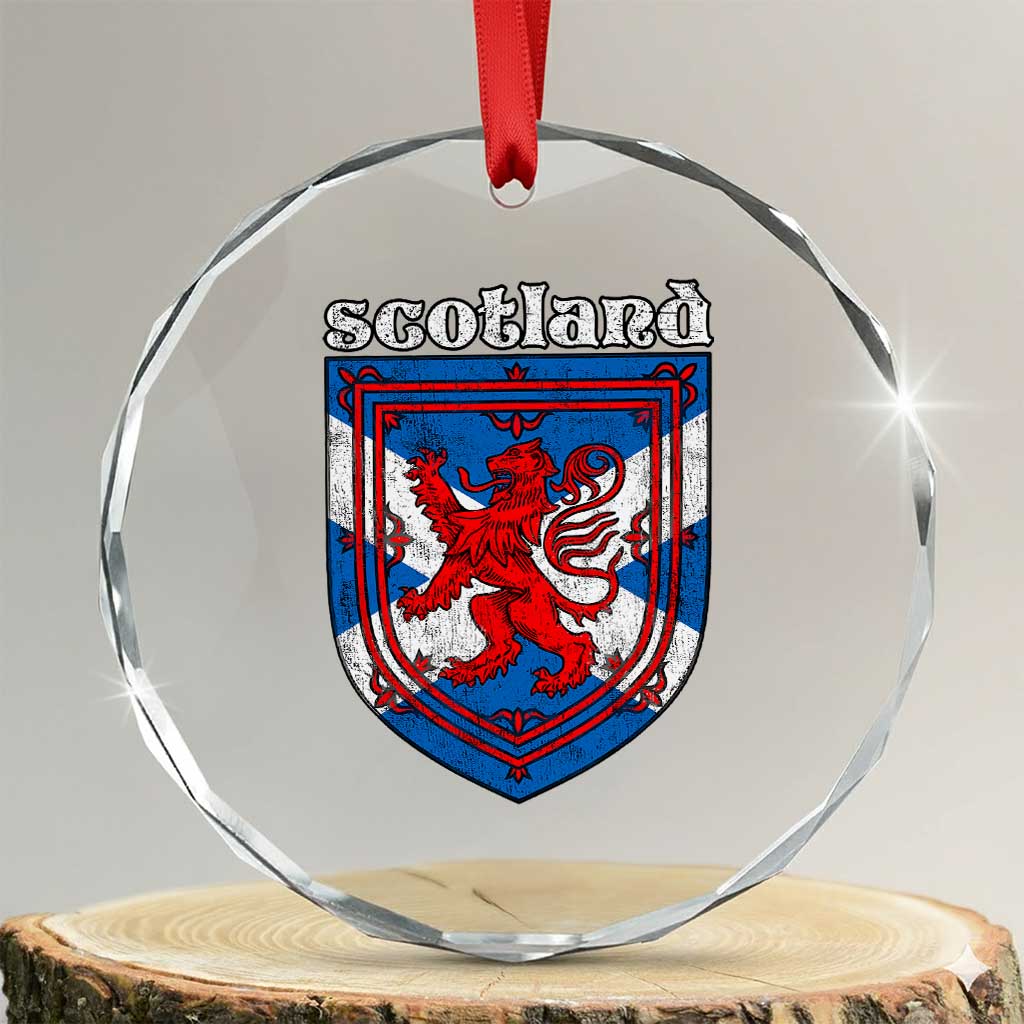 Scottish Pride Crystal Glass Ornament Scottish Rampant Lion Flag Scotland Coat of Arms - Wonder Print Shop