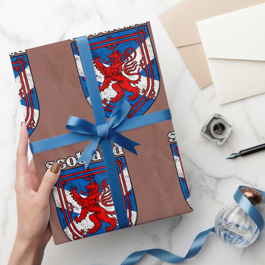 Scottish Pride Wrapping Paper Roll Scottish Rampant Lion Flag Scotland Coat of Arms - Wonder Print Shop
