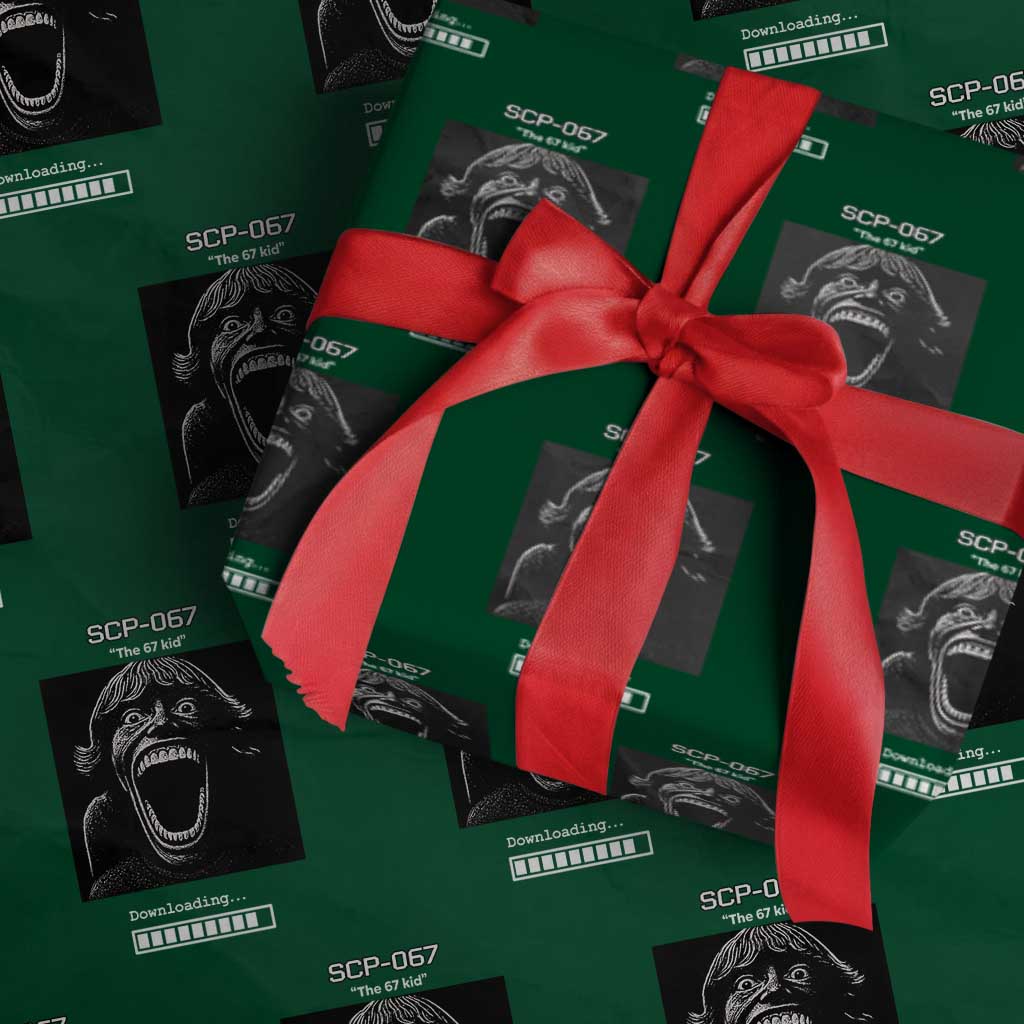 SCP 67 Mason The 6 7 Kid Meme Wrapping Paper Roll Six Seven Boy Horror Edit - Wonder Print Shop