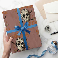 Scumbag Hockey Goalie Mask Distressed Sports Graphic Wrapping Paper Roll