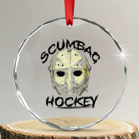 Scumbag Hockey Goalie Mask Vintage Graphic Crystal Glass Ornament