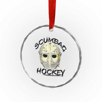 Scumbag Hockey Goalie Mask Vintage Graphic Crystal Glass Ornament