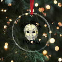 Scumbag Hockey Goalie Mask Vintage Graphic Crystal Glass Ornament