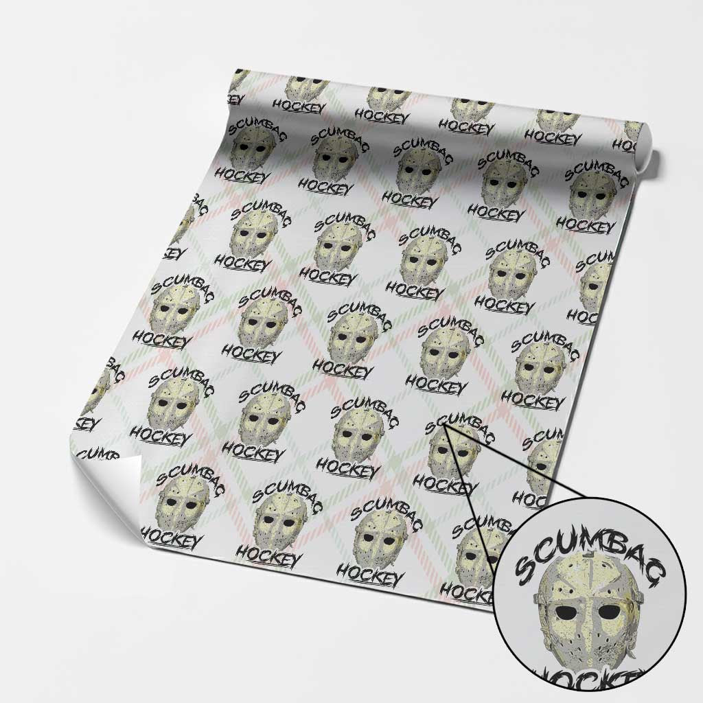 Scumbag Hockey Goalie Mask Vintage Graphic Wrapping Paper Roll