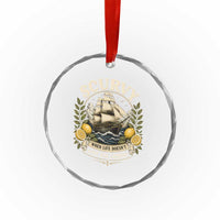 Scurvy When Life Doesnt Give You Lemons Crystal Glass Ornament Funny Pirate Lemon Vitamin C