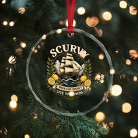 Scurvy When Life Doesnt Give You Lemons Crystal Glass Ornament Funny Pirate Lemon Vitamin C