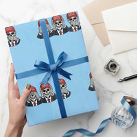 See No Crimes Hear No Truth Speak No Facts Wrapping Paper Roll Skeleton Political Satire Graphic