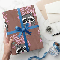See Ya Soon Wrapping Paper Roll Funny Raccoon Summer Last Day Of School