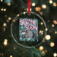 See Ya Soon Raccoon Crystal Glass Ornament Funny Last Day of School