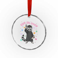 See Ya Soon Raccoon Crystal Glass Ornament Funny Raccoon Graduation 2026