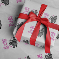 See Ya Soon Raccoon Wrapping Paper Roll Funny Last Day Of School