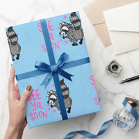 See Ya Soon Raccoon Wrapping Paper Roll Funny Last Day Of School