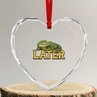 See You Later Alligator Heart Crystal Glass Ornament Funny Teacher Meme Viral Quote - Wonder Print Shop