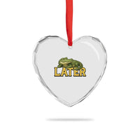 See You Later Alligator Heart Crystal Glass Ornament Funny Teacher Meme Viral Quote - Wonder Print Shop