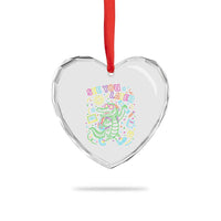 See You Later Alligator Last Day Of School Heart Crystal Glass Ornament Cute Neon Chalkboard Kindergarten Graduation