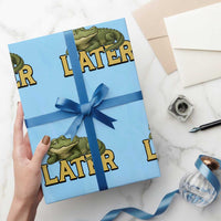 See You Later Alligator Wrapping Paper Roll Funny Teacher Meme Viral Quote - Wonder Print Shop
