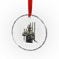 Send Barron Crystal Glass Ornament Sarcastic Political American Flag Camo Soldier