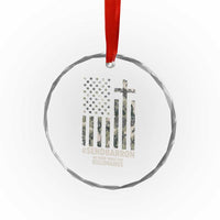 Send Barron Crystal Glass Ornament Vintage American Flag Camo Hashtag Protest Meme