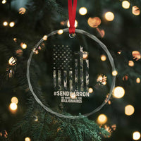 Send Barron Crystal Glass Ornament Vintage American Flag Camo Hashtag Protest Meme
