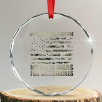 Send Barron Crystal Glass Ornament Vintage American Flag Camo Soldier Hashtag Meme