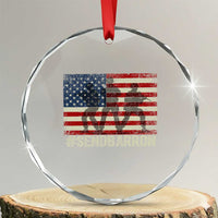 Send Barron Crystal Glass Ornament Vintage American Flag Soldier Hashtag Internet Meme