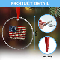 Send Barron Crystal Glass Ornament Vintage American Flag Soldier Hashtag Internet Meme