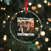 Send Barron Crystal Glass Ornament We Want You For US Army