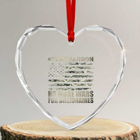 Send Barron Heart Crystal Glass Ornament Vintage American Flag Camo Soldier Hashtag Meme