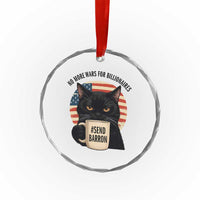 Send Barron Meme Crystal Glass Ornament Funny Cat Sarcastic Political