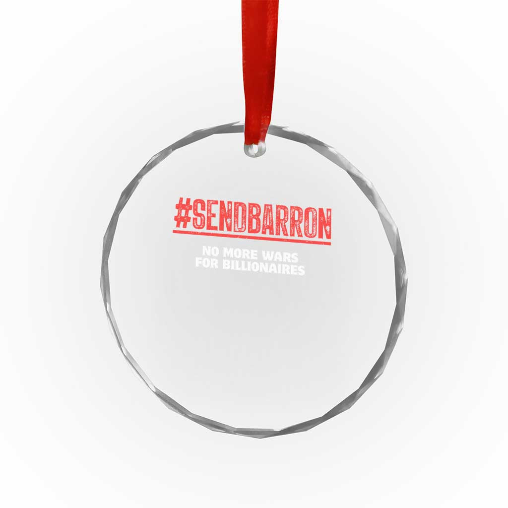 Send Barron Meme Crystal Glass Ornament Funny Political Hashtag Viral Internet