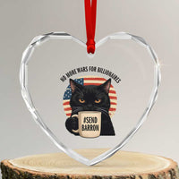 Send Barron Meme Heart Crystal Glass Ornament Funny Cat Sarcastic Political