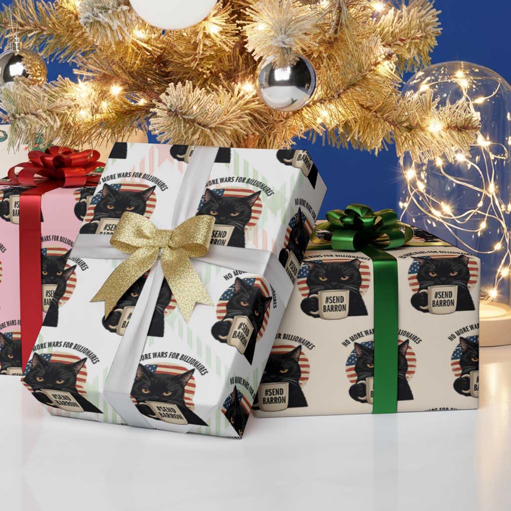 Send Barron Meme Wrapping Paper Roll Funny Cat Sarcastic Political