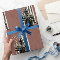 Send Barron Wrapping Paper Roll Sarcastic Political American Flag Camo Soldier
