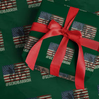 Send Barron Wrapping Paper Roll Vintage American Flag Soldier Hashtag Internet Meme